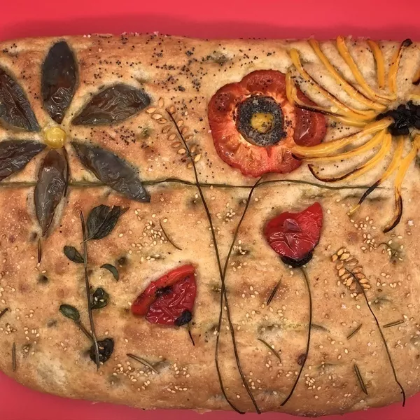 Foccacia comme un tableau 