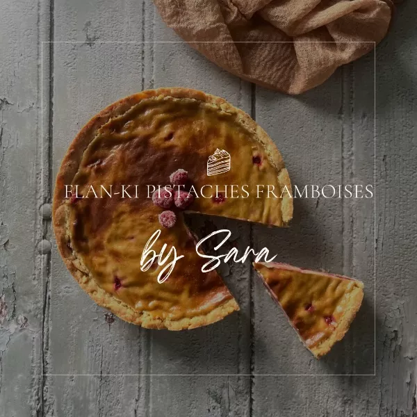 Flan-ki pistache framboises 