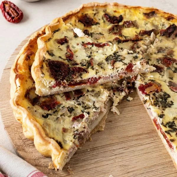 Quiche au thon et tomates seichées