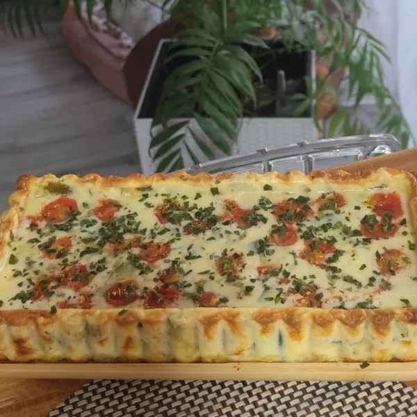 clafoutis courgette et tomates cerises