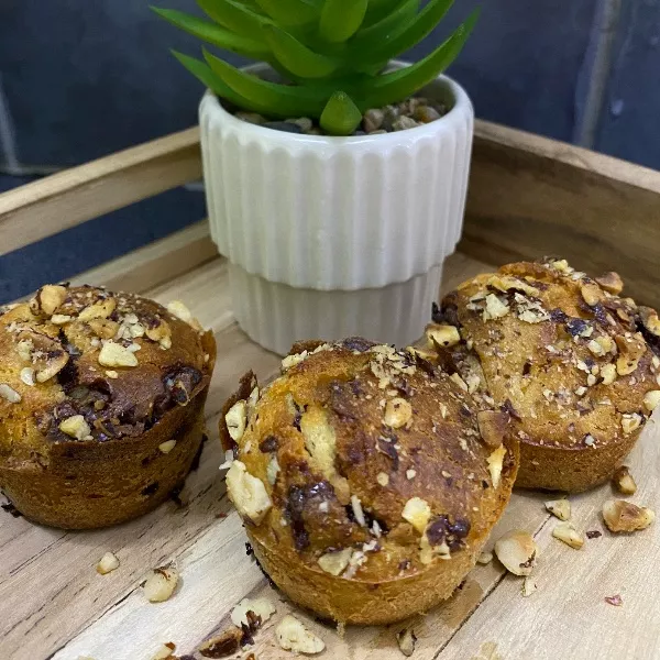 Mini-muffins chocolat-noisettes