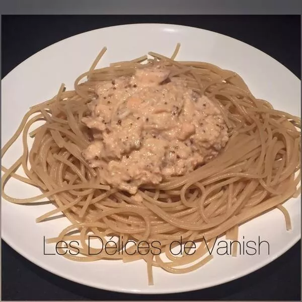 Spaghettis aux deux saumons