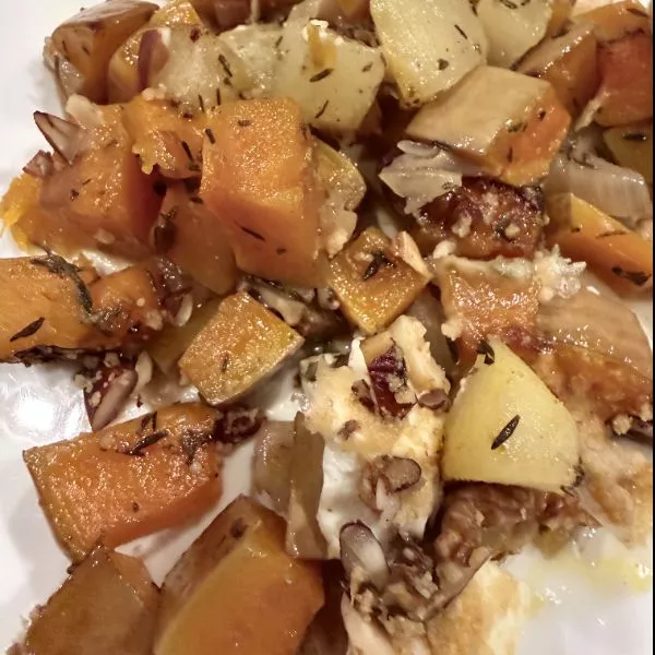 One-pot butternut, poire, feta et noix - Chez Nanou