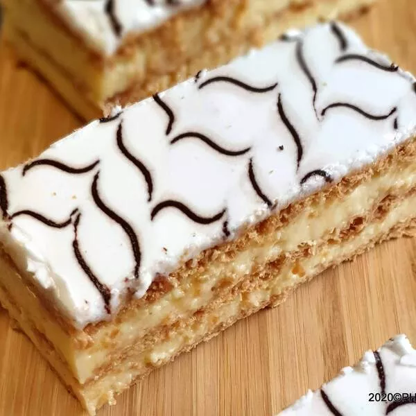 Crème pâtissière, millefeuilles express (cadre inox moyen) ICK by Cachou66