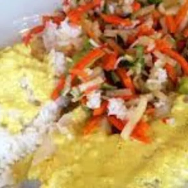 Poisson ou blanc de volailles légumes riz de kiki