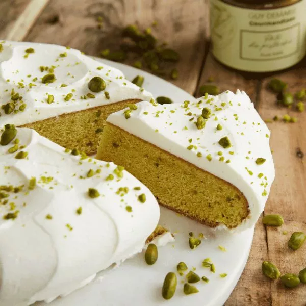 Entremet moelleux à la pistache