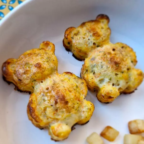 Gâteaux de poisson aux carottes nounours