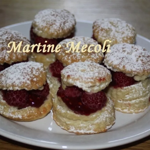 Feuilletés à la framboise 