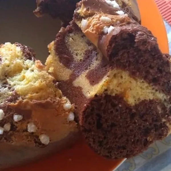 Couronne marbrée Chocolat-Orange