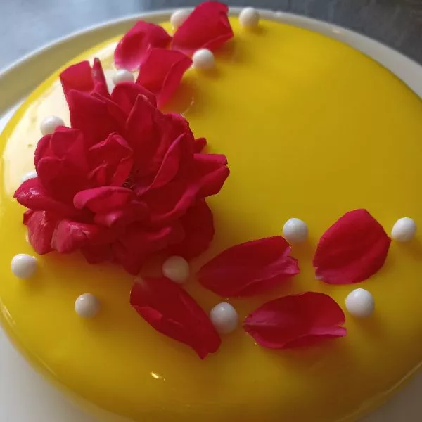 Entremet vanille au rhum ambré et ananas