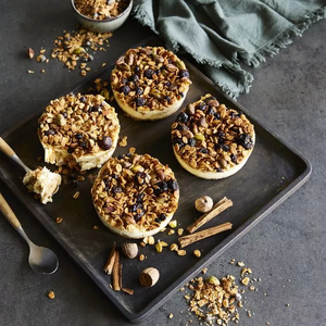 Cheesecakes pomme-cannelle & granola