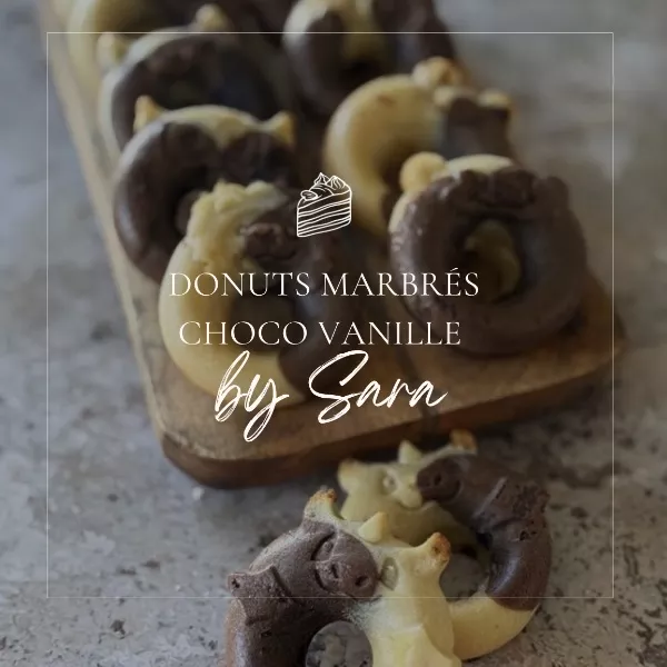 Donuts marbrés choco vanille 
