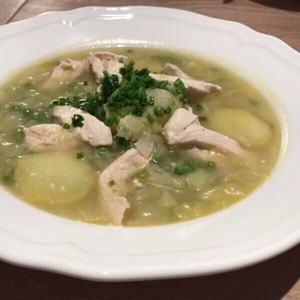 Bouillon blanc chou chinois au poulet