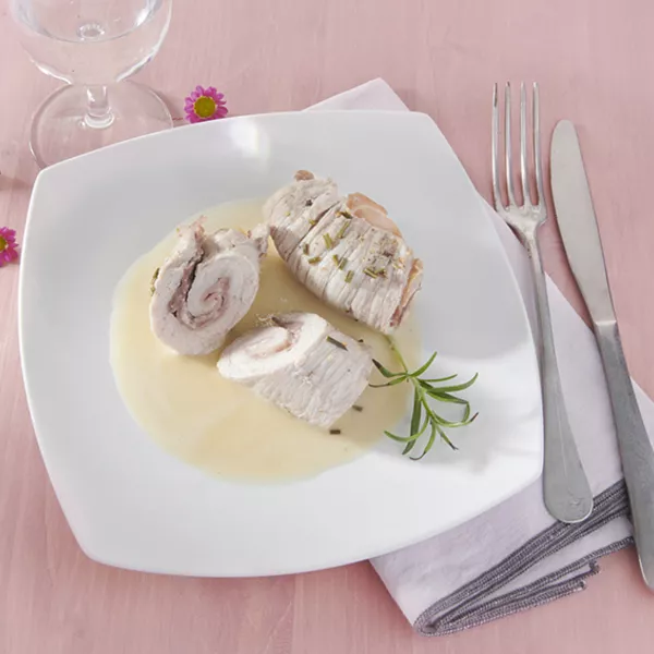 Spirale de veau, jambon de Parme et parmesan