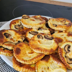 Tartelettes Minis Flans Courgettes-Champignons sans pâte🥒🍄