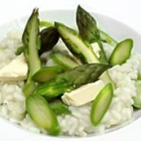 Risotto aux aspèrges vertes.