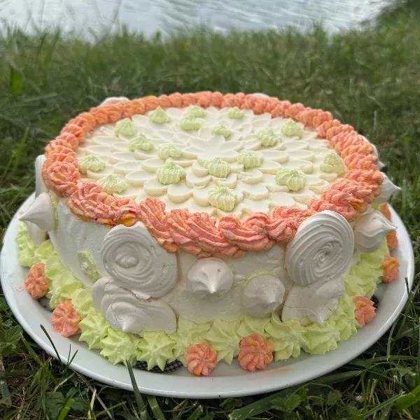 Vacherin glacé Verveine Abricot Pistache