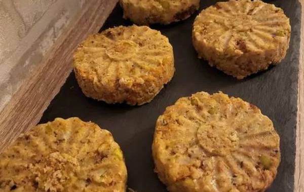 Steak végétal aux lentilles corail et pois cassés