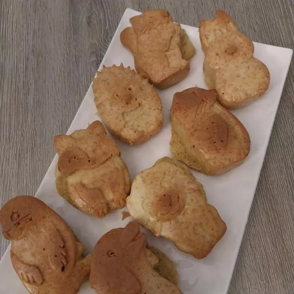 Mes petits cakes animaux vanille