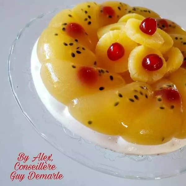 Couronne de pana cotta et sa gelée exotique