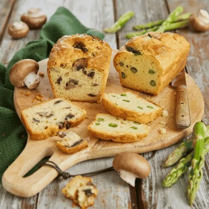 Cakes aux asperges et champignons