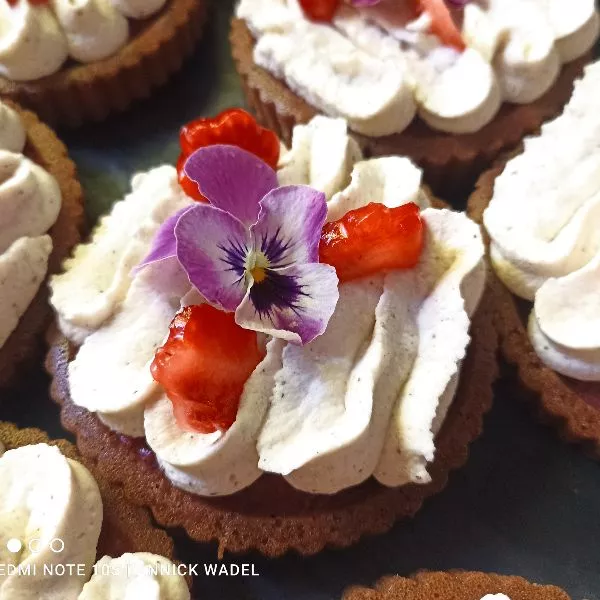 Tartelettes renversées vanille fraises
