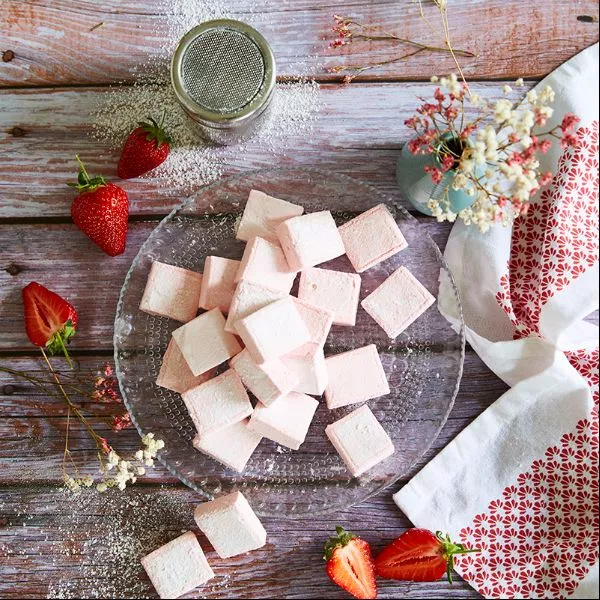 Guimauves à la fraise