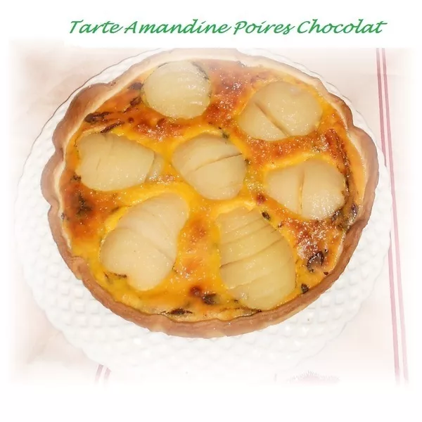 Tarte amandine poires chocolat