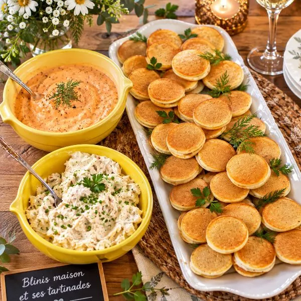 Blinis et ses tartinades