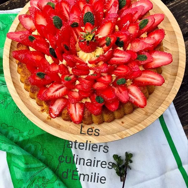 Tarte renversée aux fraises sans gluten sans lactose