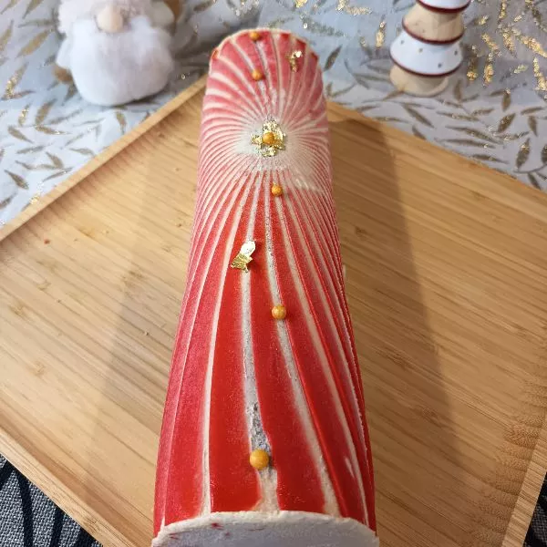 Bûche Framboises et nougat