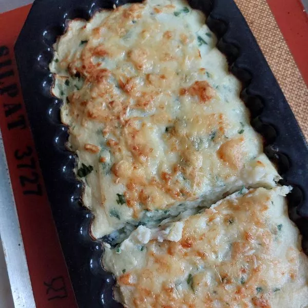 Purée pommes de terre/chou fleurs/persil au four 