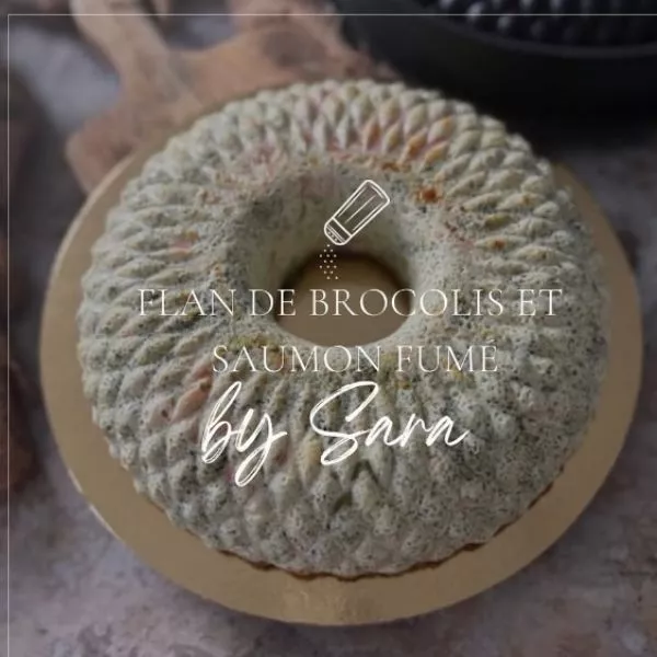 Flan de brocolis et saumon fumé