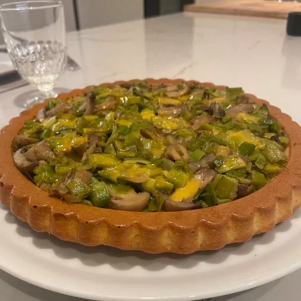 tarte poireaux-champignons