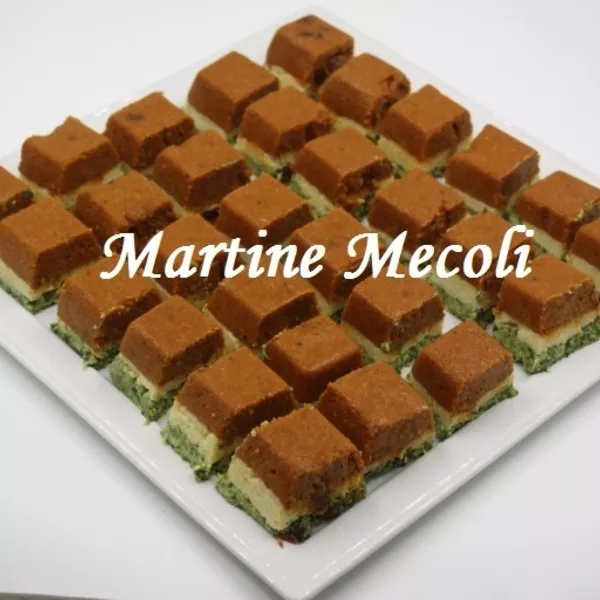 Polenta verte blanche et rouge