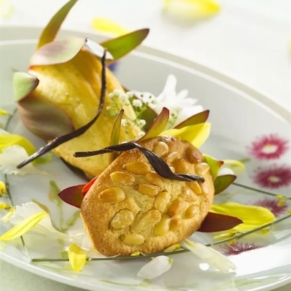 Madeleines aux pignons de pin, saveur vanille
