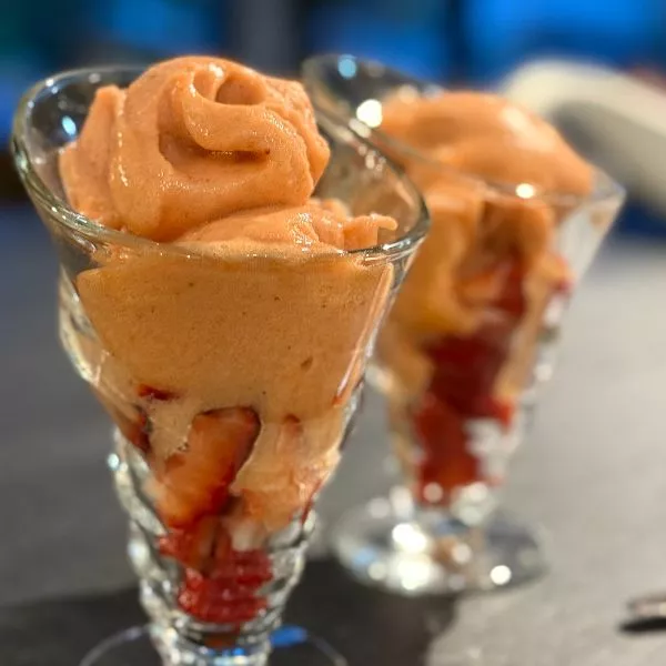 Sorbet rhubarbe et fraise