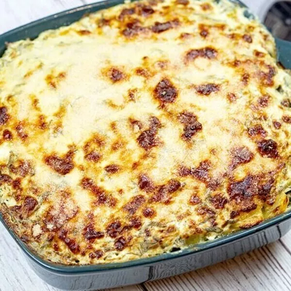 gratin de pommes de terre aux deux saumons