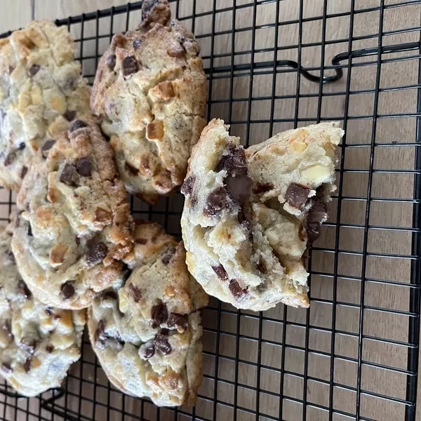 cookie 2 chocolats coeur fondant 