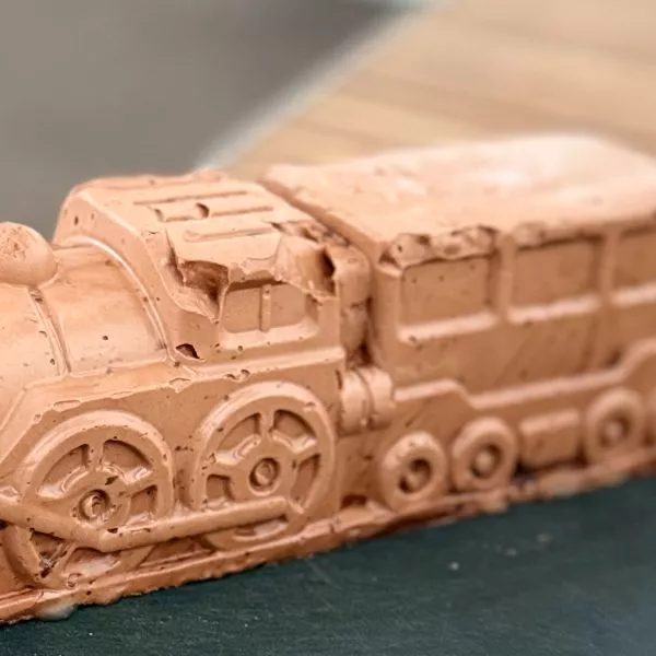 Bûche  train chocolat et poire 