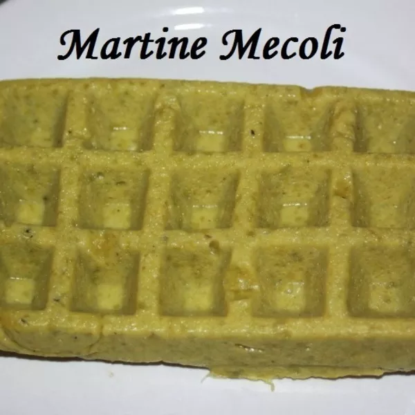 Gaufres de polenta aux haricots verts