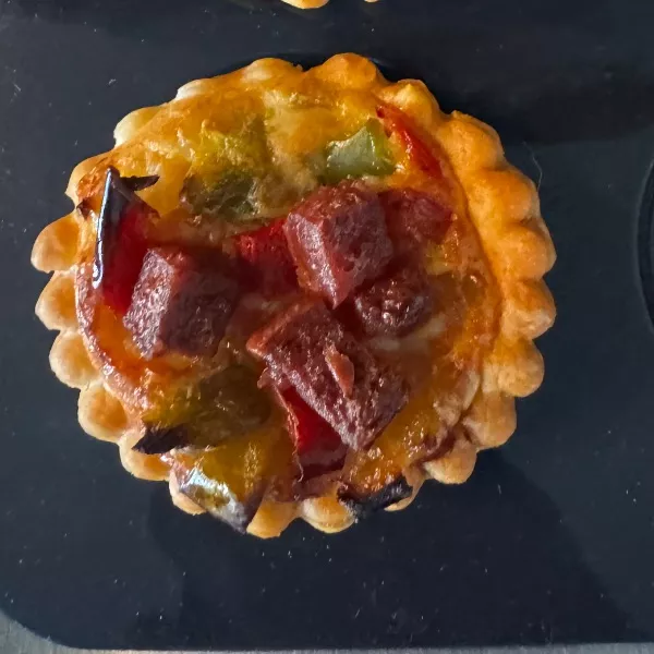 Mini-tartelettes chorizo poivrons 