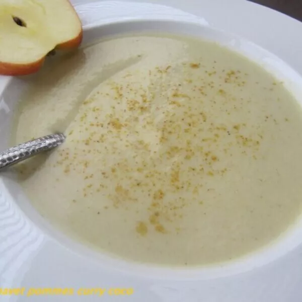 Velouté navets, pommes, coco, curry