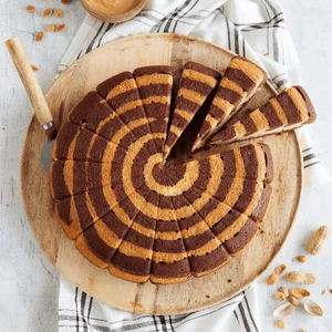 Gâteau marbré cacahuète chocolat