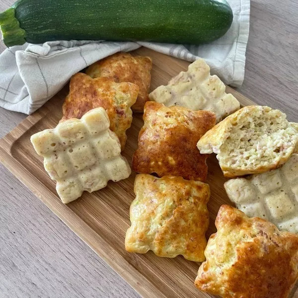 Mini tablettes courgettes jambon parmesan